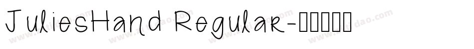 JuliesHand Regular字体转换